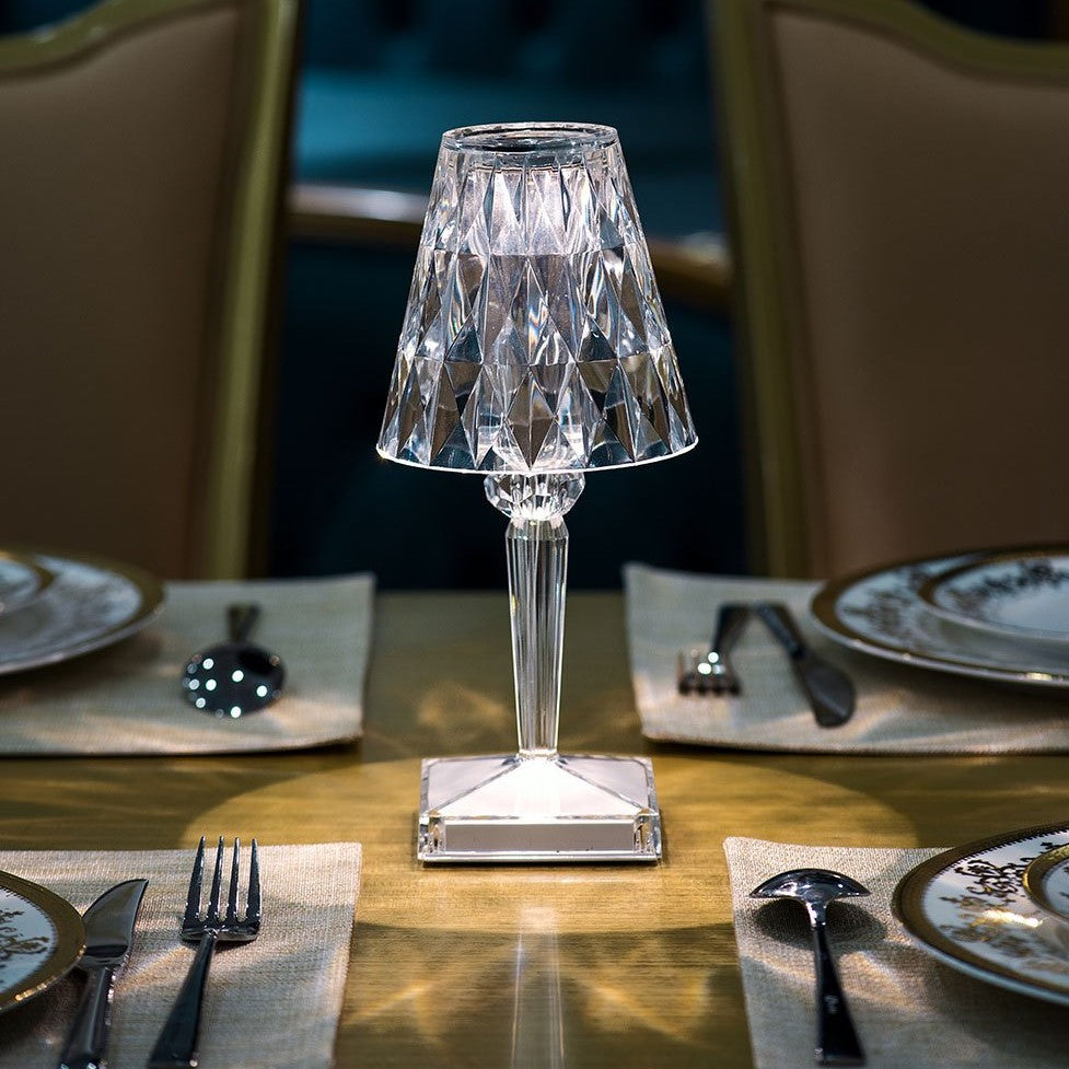 Lampa Kryształowa z Dotykowym Czujnikiem | Elegancki Design, Ładowalna, 3 Kolory Światła 5