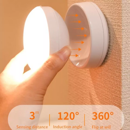 Lampa LED z Czujnikiem Ruchu, Energooszczędna Lampa Ścienna z Obrotową Głowicą 360° 3