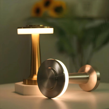 Lampa Stołowa Bezprzewodowa w Stylu Retro | Czarna, Regulowane Oświetlenie z Żelaza 8