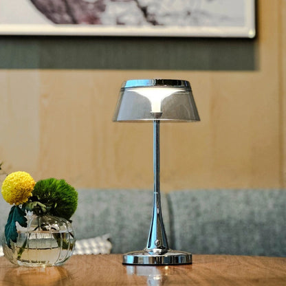 Lampa Stołowa Bezprzewodowa z Regulacją Jasności | Elegancka Lampka Nocna do Salonu, Akrylowa Konstrukcja 1