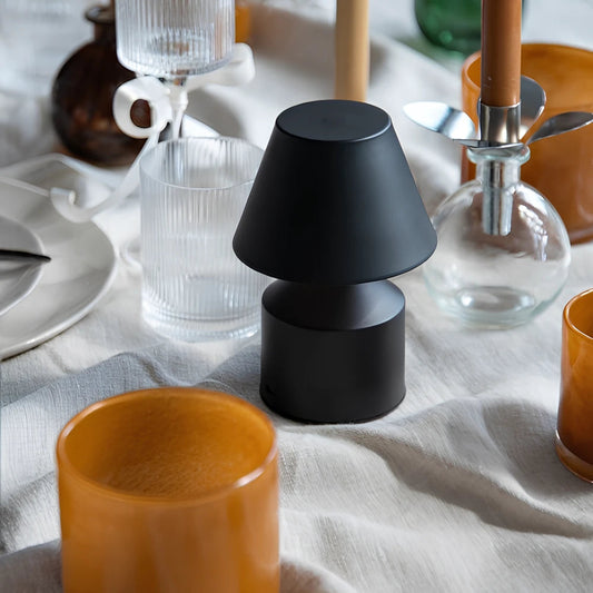 Lampa Stołowa Bezprzewodowa z Regulacją Jasności | Nowoczesny Design, Czarna Lampka Nocna 0