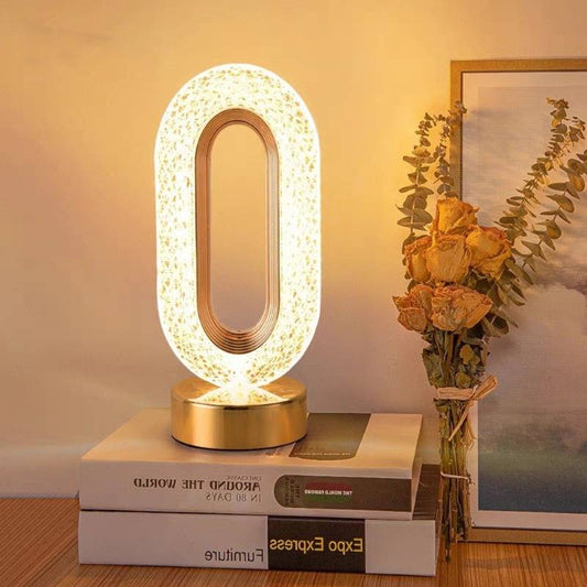 Lampa Stołowa Kryształowa z Regulowanym Oświetleniem | 3 Tryby Światła, Ładowanie USB-C 0