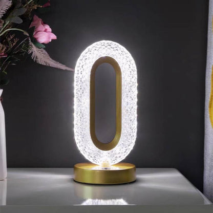 Lampa Stołowa Kryształowa z Regulowanym Oświetleniem | 3 Tryby Światła, Ładowanie USB-C 2