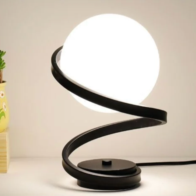 Lampa Stołowa Spiral Glow | Elegancki Design, 0.3kg 3