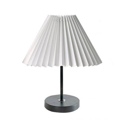 Lampa Stołowa Szklana z Plisowanym Abażurem | Regulowane LED, Stabilna Podstawa do Salonu 10