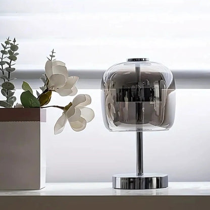 Lampa Stołowa Szklana z Żelaza | Regulowane Oświetlenie, Nowoczesny Design, Zasilanie USB 1