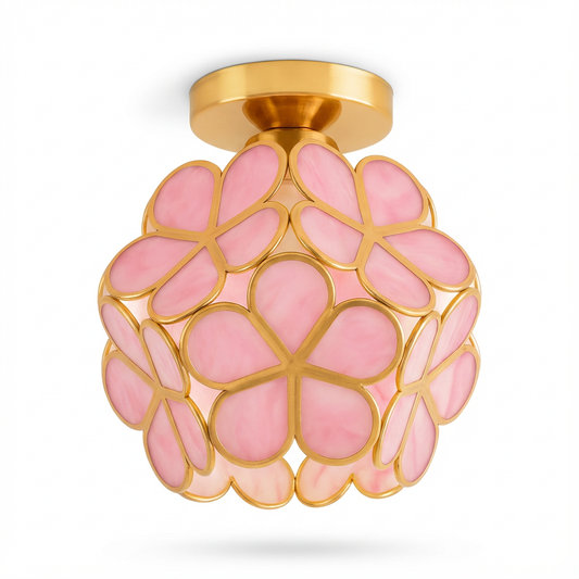 Lampa Sufitowa Floresa | Szklany Klosz z Motywem Kwiatowym | 1.5 kg 0
