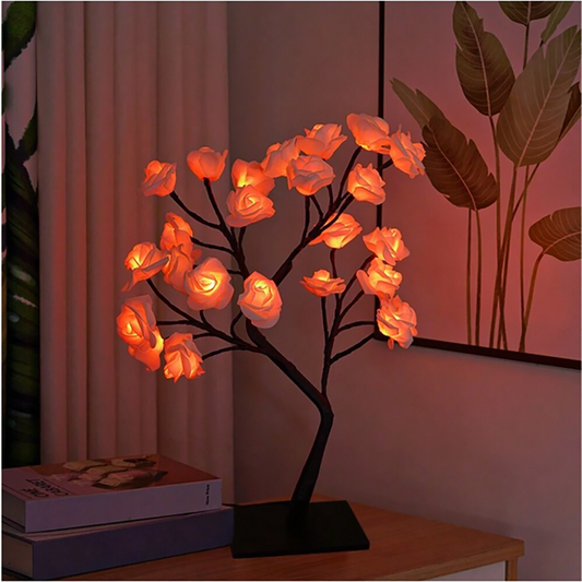 Lampa Sufitowa LED w Kształcie Drzewa Różanego | Ciepłe Światło, Energooszczędna Lampy do Salonu 0