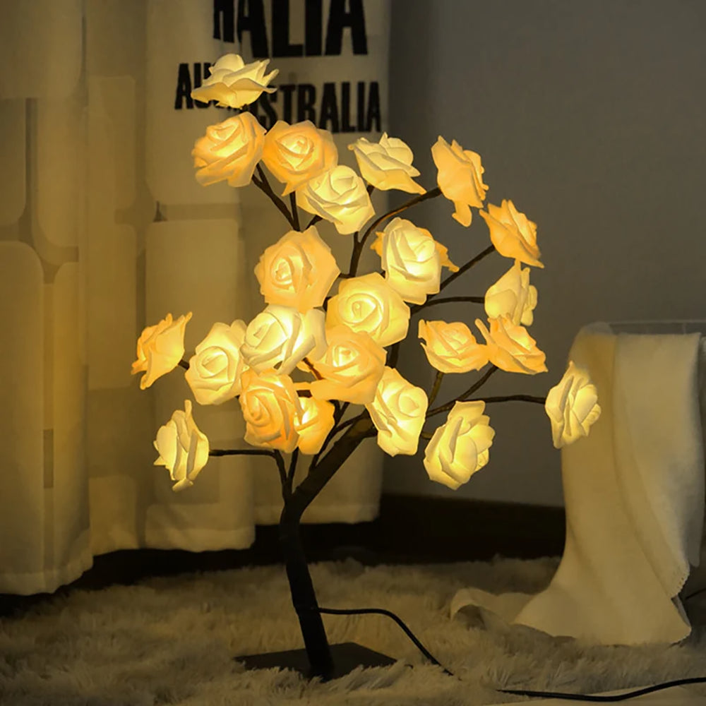 Lampa Sufitowa LED w Kształcie Drzewa Różanego | Ciepłe Światło, Energooszczędna Lampy do Salonu 9
