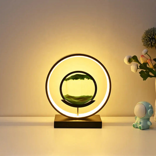 Lampa Sufitowa LED z Dyskiem Piaskowym | Eleganckie Oświetlenie Dimmable 28 cm 0