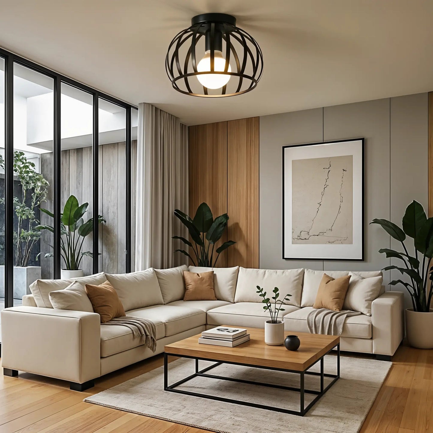 Lampa Sufitowa Luno | Industrialny Design | 1,5 kg 1