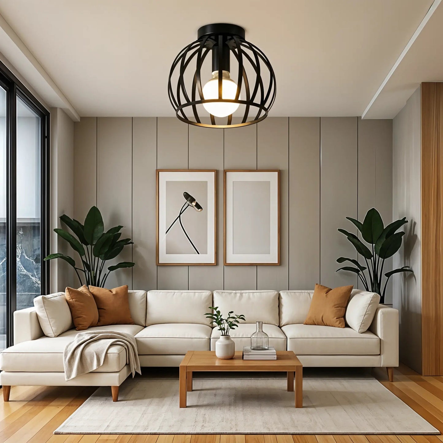 Lampa Sufitowa Luno | Industrialny Design | 1,5 kg 4