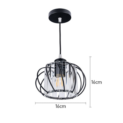 Lampa Wisząca Szklana Kula z Metalową Ramą – Nowoczesna Lampa do Salonu, Korytarza i Sypialni 7