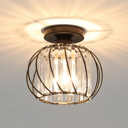 Lampa Wisząca Szklana Kula z Metalową Ramą – Nowoczesna Lampa do Salonu, Korytarza i Sypialni 8