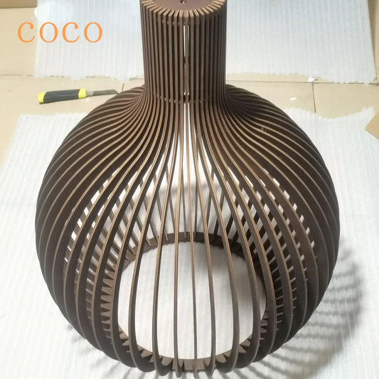 Lampa Wisząca Z Drewna | Elegancki Design 1,5 Kg Do Salonu, Sypialni, Biura 0
