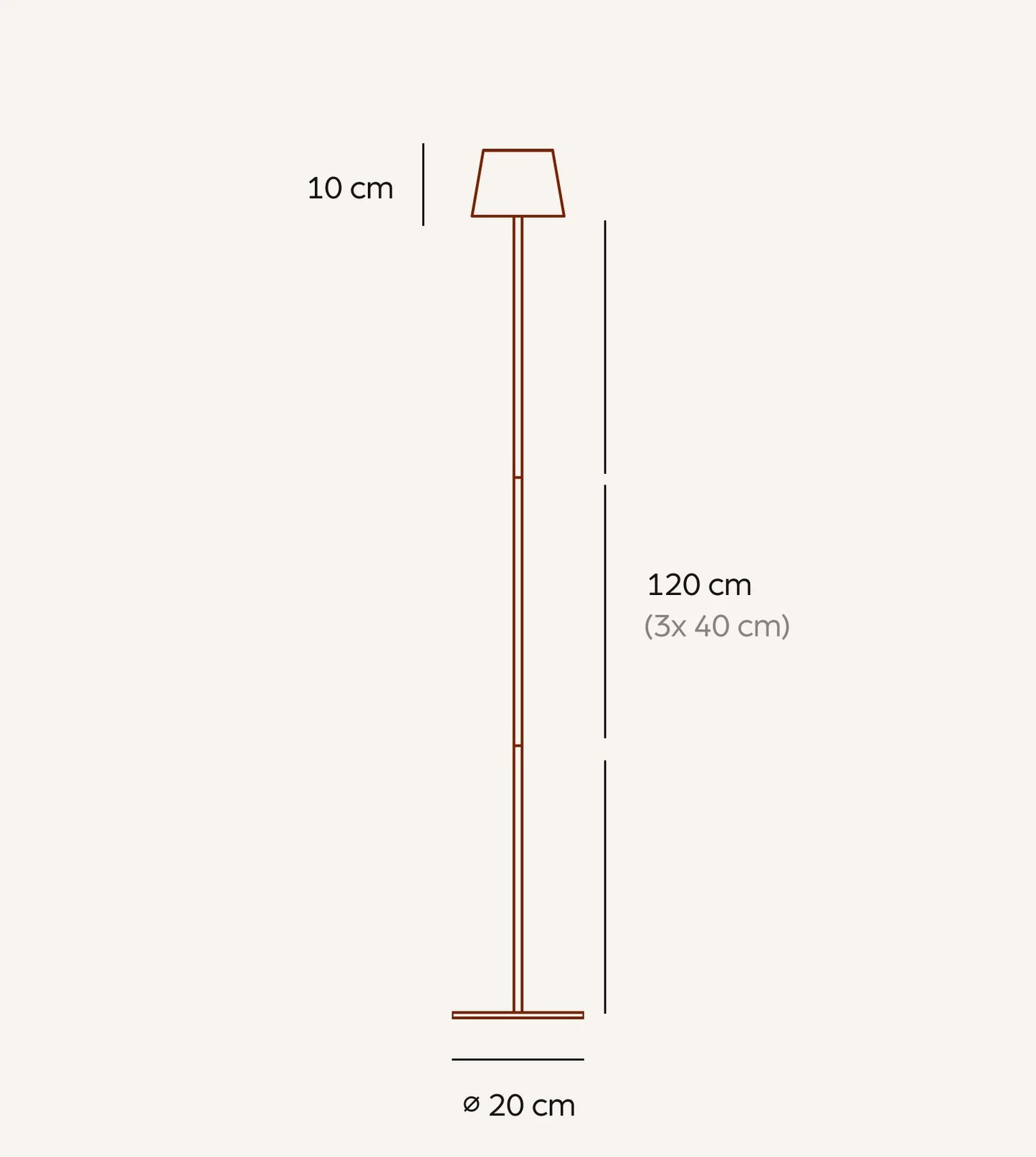 Lampa podłogowa YAVA LED | Regulacja wysokości 1,5 kg 1