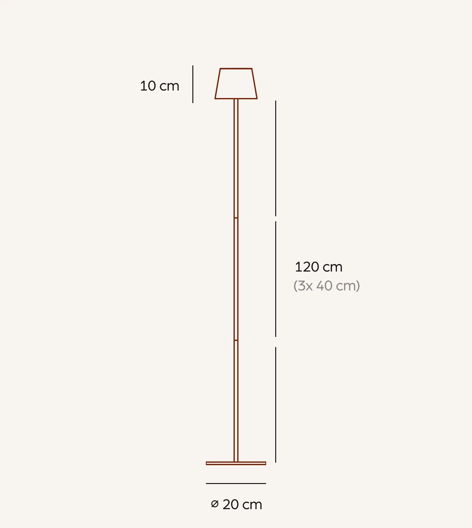 Lampa podłogowa YAVA LED | Regulacja wysokości 1,5 kg 1
