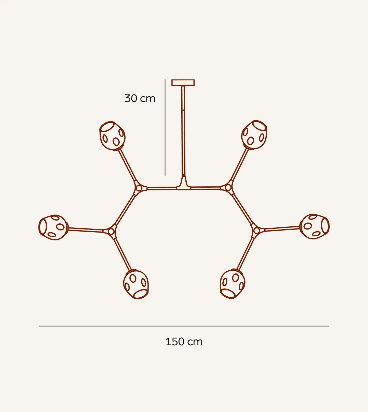 Lampa sufitowa URANOS | 6 ruchomych głowic 2