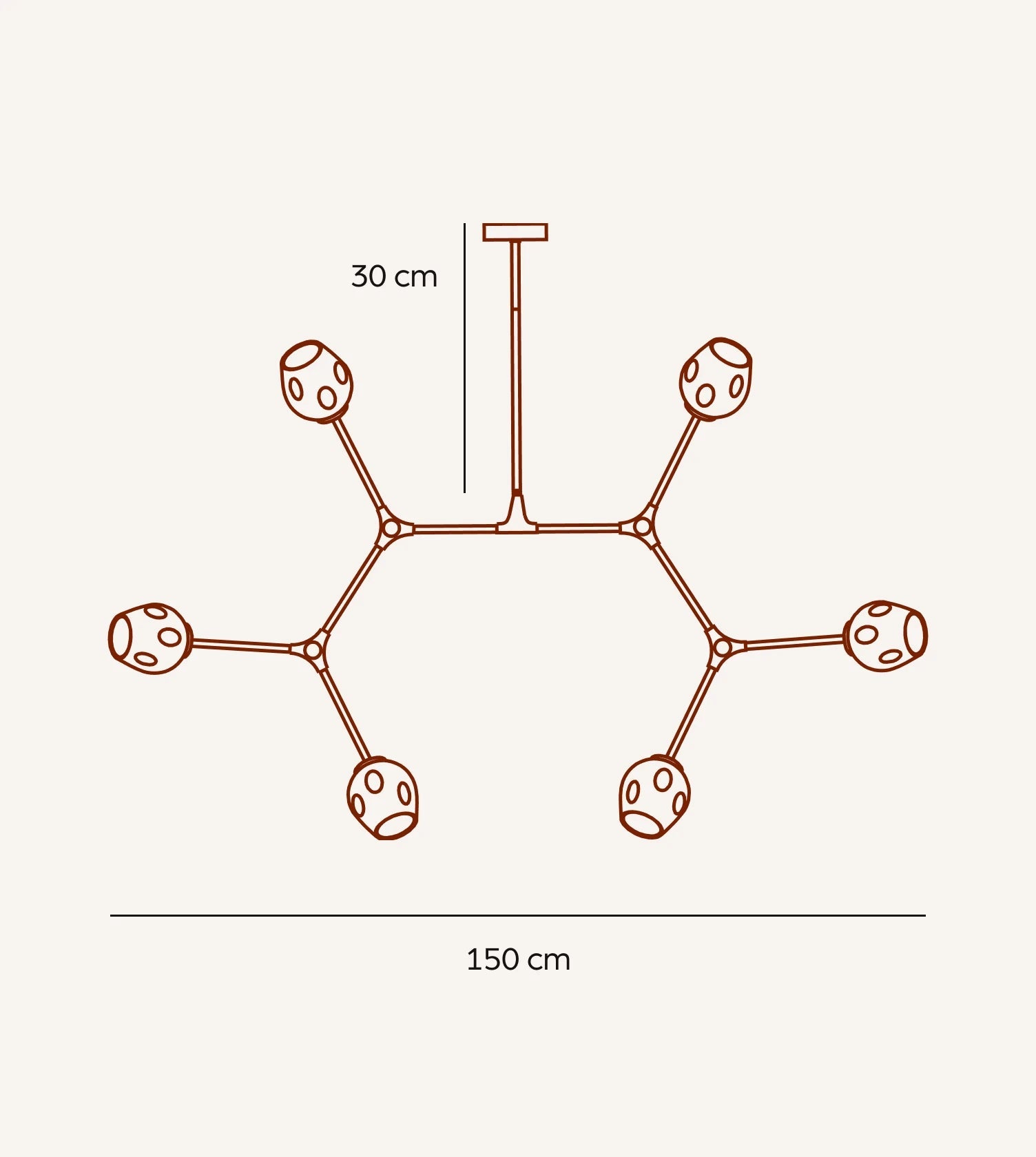 Lampa sufitowa URANOS | 6 ruchomych głowic 2