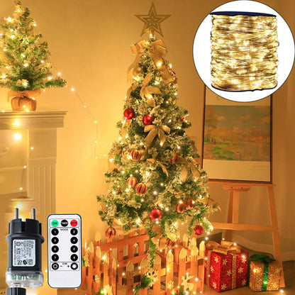 Łańcuchy Świetlne LED 50M | Ciepłe Białe Światło, 500 Diod 0