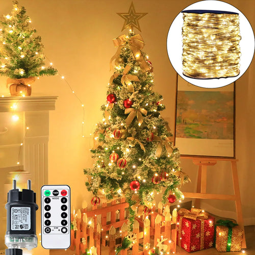 Łańcuchy Świetlne LED 50M | Ciepłe Białe Światło, 500 Diod 0