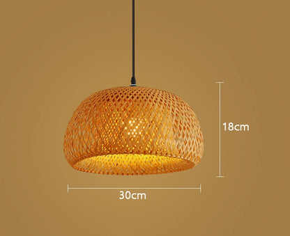 Latarnia Bambusowa 30cm | Ręcznie Tkane Abażury, Naturalny Rattan, 1kg 7