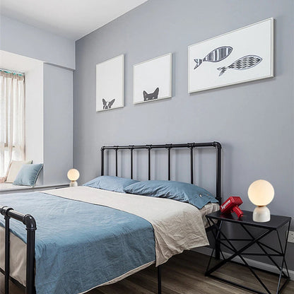 Marmurowa Lampa Stołowa Kula | Elegancka Szklana Podsawa 0,8 kg 5