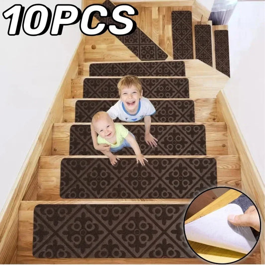 Mata Antypoślizgowa Na Schody 76x21cm | Miękka Tkanina, 10 Sztuk 0
