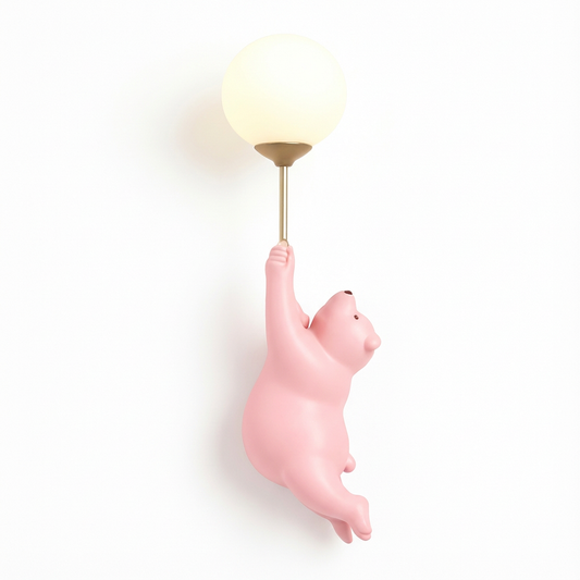 Miś z Balonem | Kinkiet Ścienny 0,5kg - Delikatne Światło Nocne 0