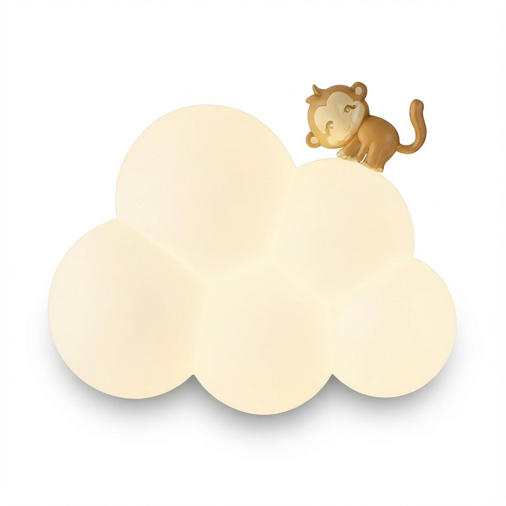 NimbusGlow Kinkiet Dziecięcy LED | Delikatne Światło 0,5kg 0