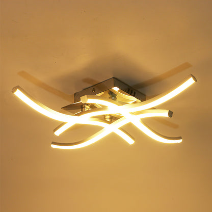 Nowoczesna Lampa Sufitowa LED z Aluminium, Energooszczędna 2240 Lumenów, Montaż Natynkowy do Salonu 8