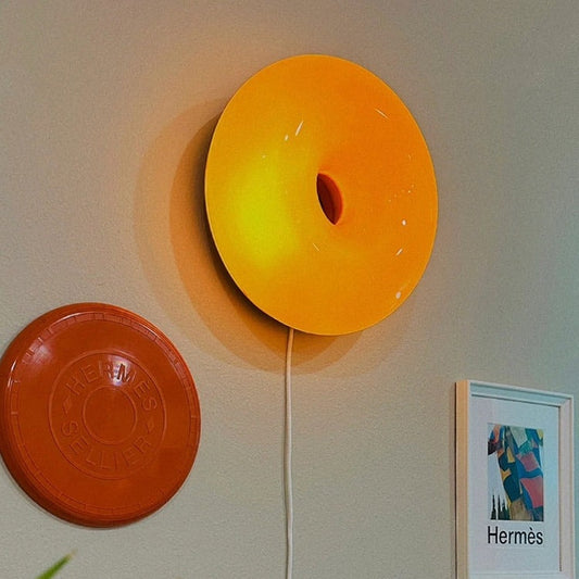 Nowoczesna Szklana Lampa Ścienna LED w Kształcie Pączka z 3 Trybami Światła 0