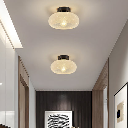 Nowoczesna Szklana Lampa Sufitowa Półwpuszczana | Eleganckie Oświetlenie do Salonu i Sypialni 2