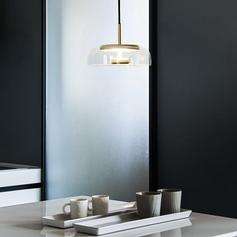 Nowoczesna Szklana Lampa Wisząca LED z Regulowaną Wysokością – Idealna Lampa do Salonu i Jadalni, Lampy Wiszące do Oświetlenia wnętrz 1