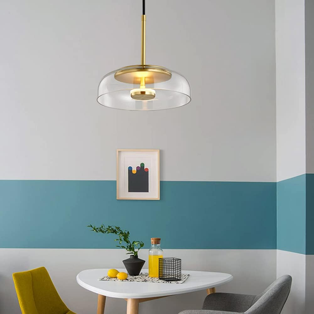 Nowoczesna Szklana Lampa Wisząca LED z Regulowaną Wysokością – Idealna Lampa do Salonu i Jadalni, Lampy Wiszące do Oświetlenia wnętrz 2