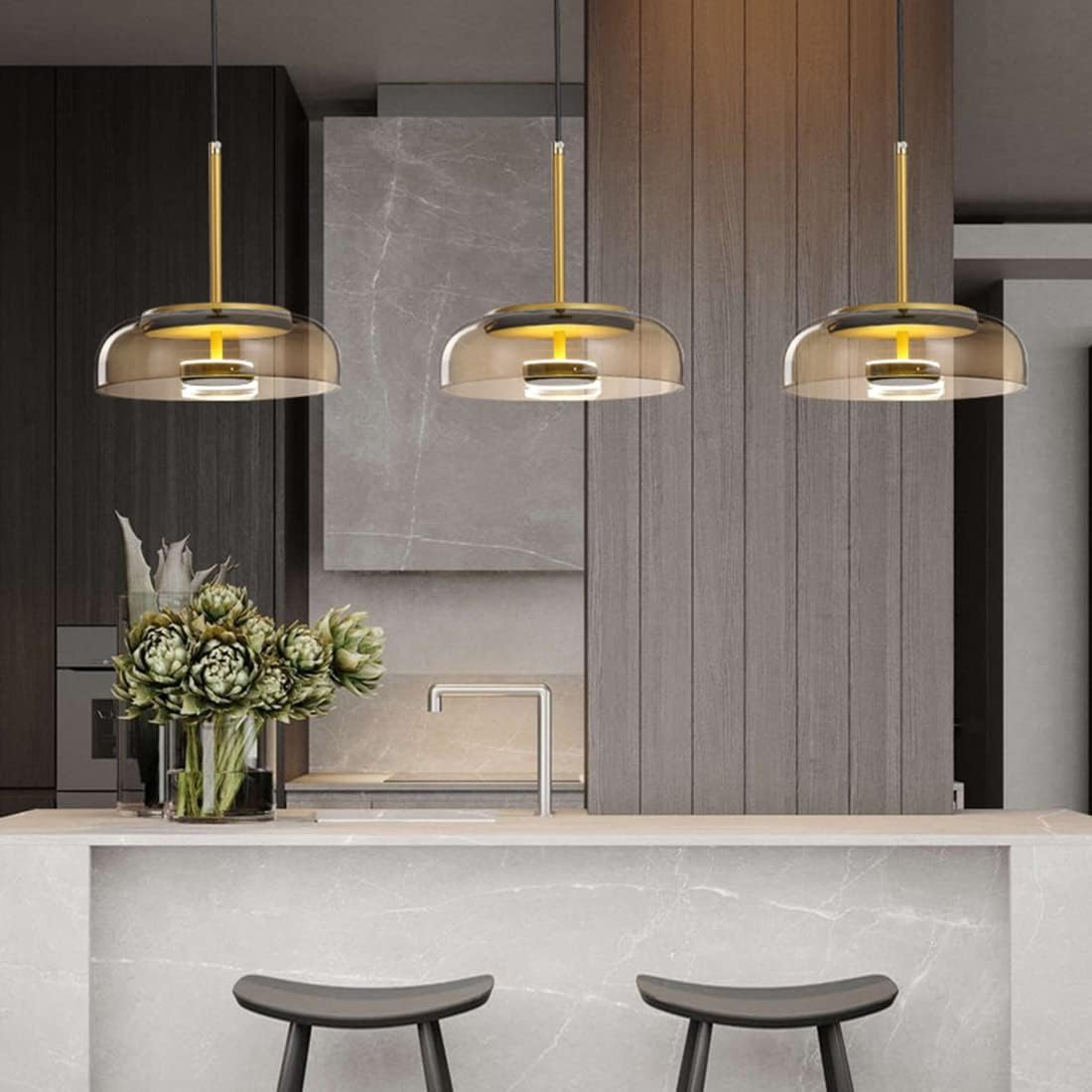 Nowoczesna Szklana Lampa Wisząca LED z Regulowaną Wysokością – Idealna Lampa do Salonu i Jadalni, Lampy Wiszące do Oświetlenia wnętrz 6