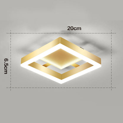 Nowoczesna Złota Lampa Sufitowa LED 12W – Energooszczędna Lampa do Salonu i Sypialni, 960 Lumenów, 20 cm 0