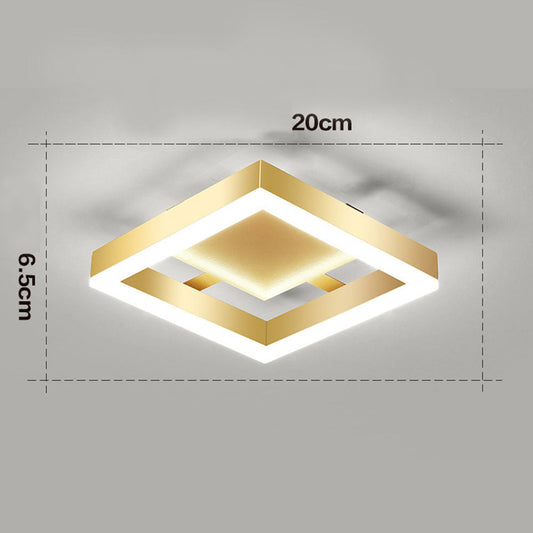 Nowoczesna Złota Lampa Sufitowa LED 12W – Energooszczędna Lampa do Salonu i Sypialni, 960 Lumenów, 20 cm 0