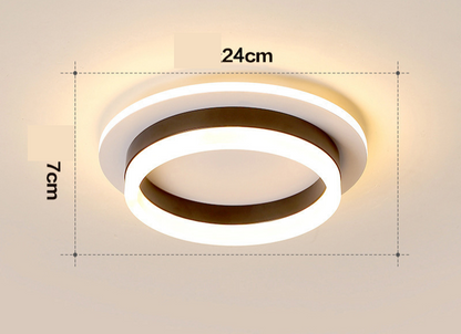 Nowoczesna Złota Lampa Sufitowa LED 12W – Energooszczędna Lampa do Salonu i Sypialni, 960 Lumenów, 20 cm 4
