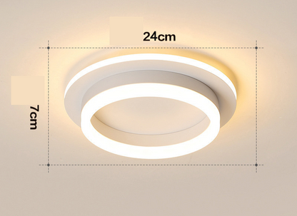 Nowoczesna Złota Lampa Sufitowa LED 12W – Energooszczędna Lampa do Salonu i Sypialni, 960 Lumenów, 20 cm 5