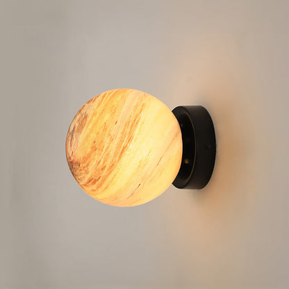 Nowoczesna szklana lampa sufitowa kula z miękkim światłem – idealna do sypialni i jadalni 9