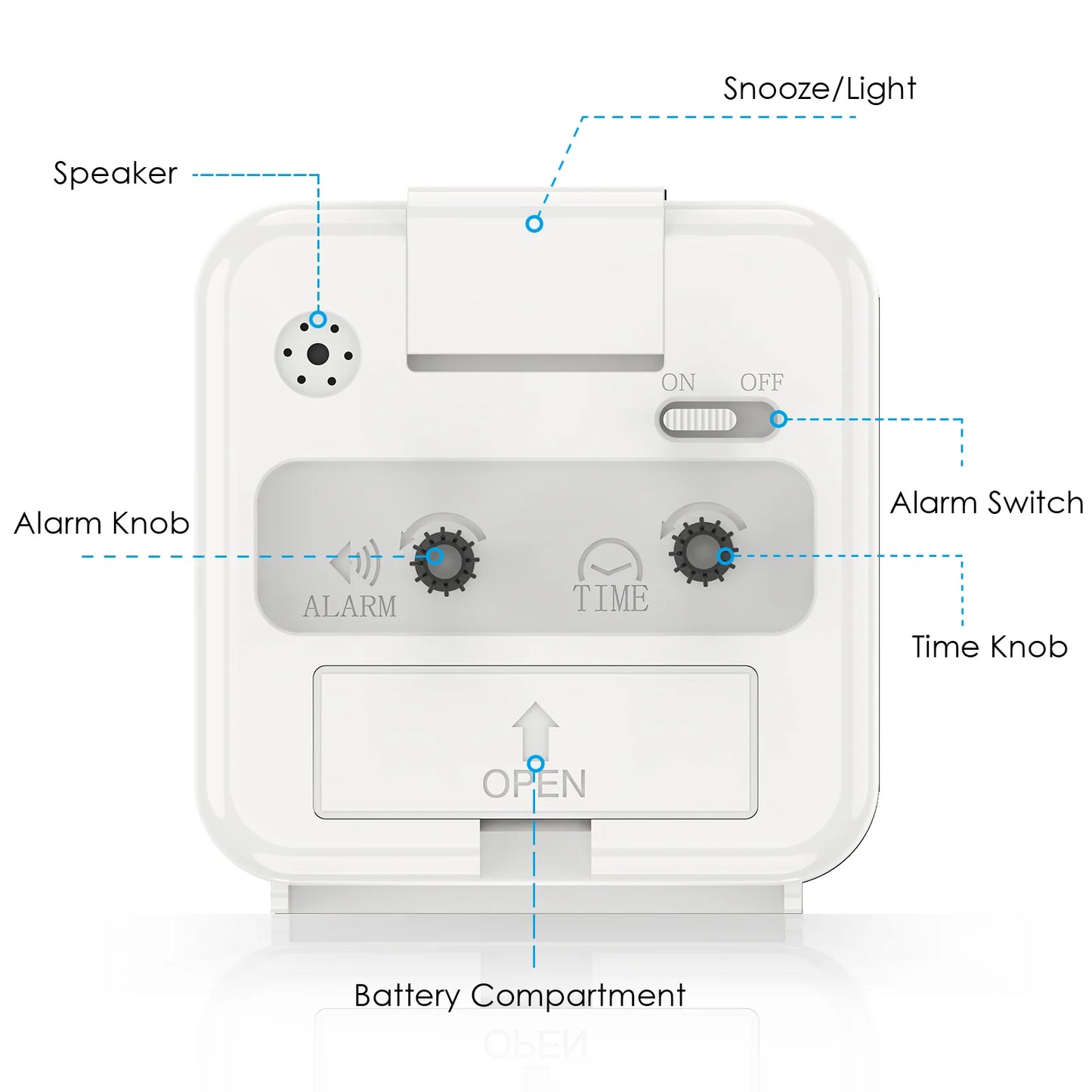 ORIA budzik analogowy | Cichy mechanizm 0,15 kg 1