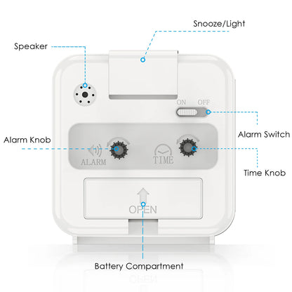 ORIA budzik analogowy | Cichy mechanizm 0,15 kg 1