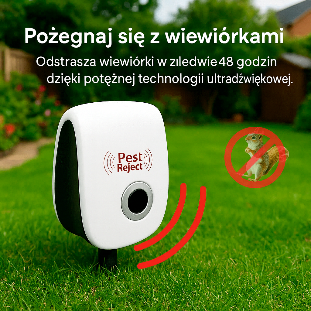 Odstraszacz Ultradźwiękowy | Skuteczna Ochrona przed Wiewiórkami i Gryzonami 0,5 kg 6