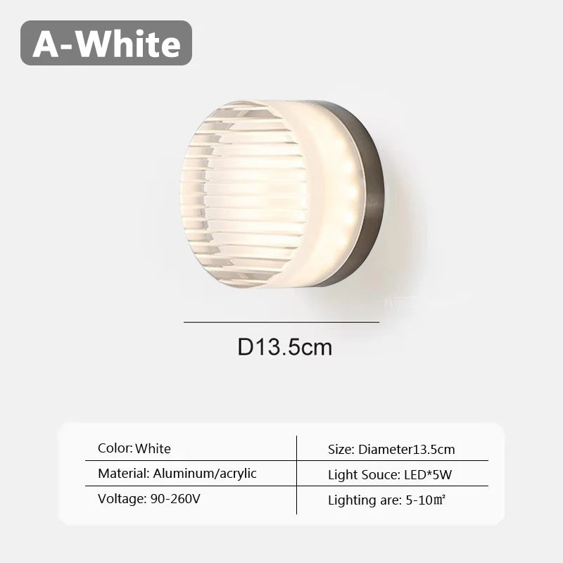 Okrągły Kinkiet Ścienny Minimalistyczny | Nowoczesne Oświetlenie 1,5 kg 14