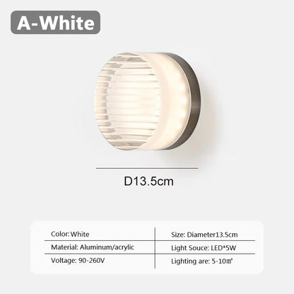 Okrągły Kinkiet Ścienny Minimalistyczny | Nowoczesne Oświetlenie 1,5 kg 14