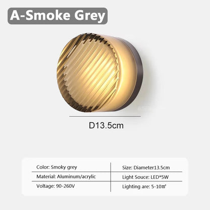 Okrągły Kinkiet Ścienny Minimalistyczny | Nowoczesne Oświetlenie 1,5 kg 17