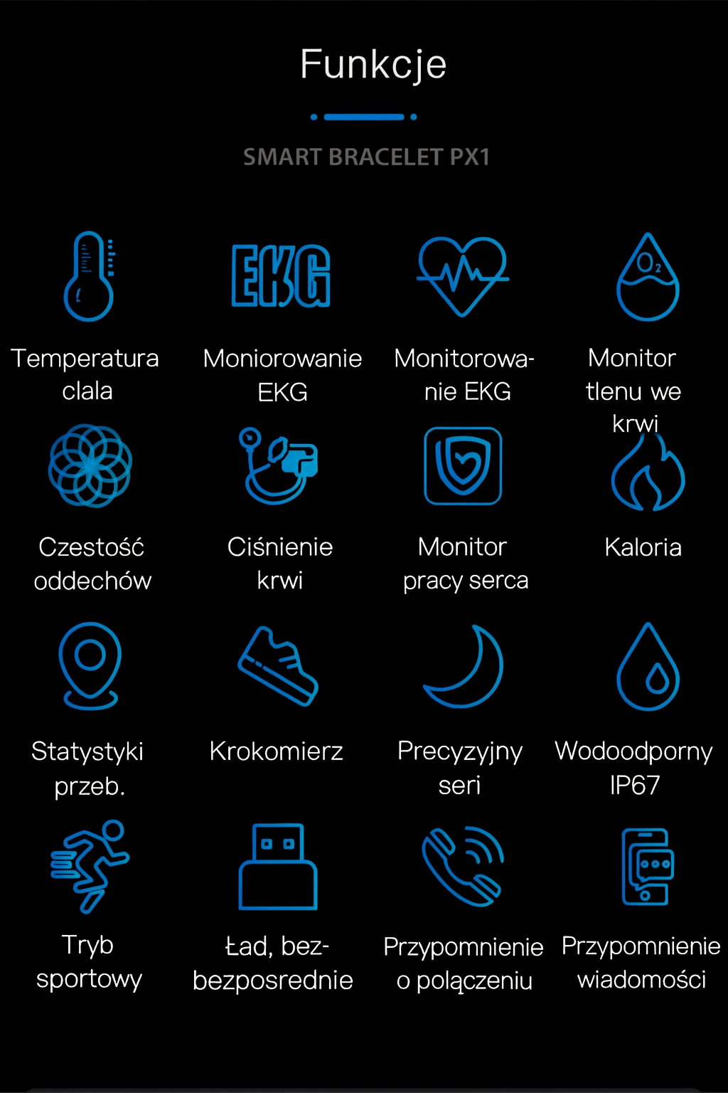 Opaska Sportowa SmartCardio V19 | Monitor PPG i EKG | 0.05 kg 4