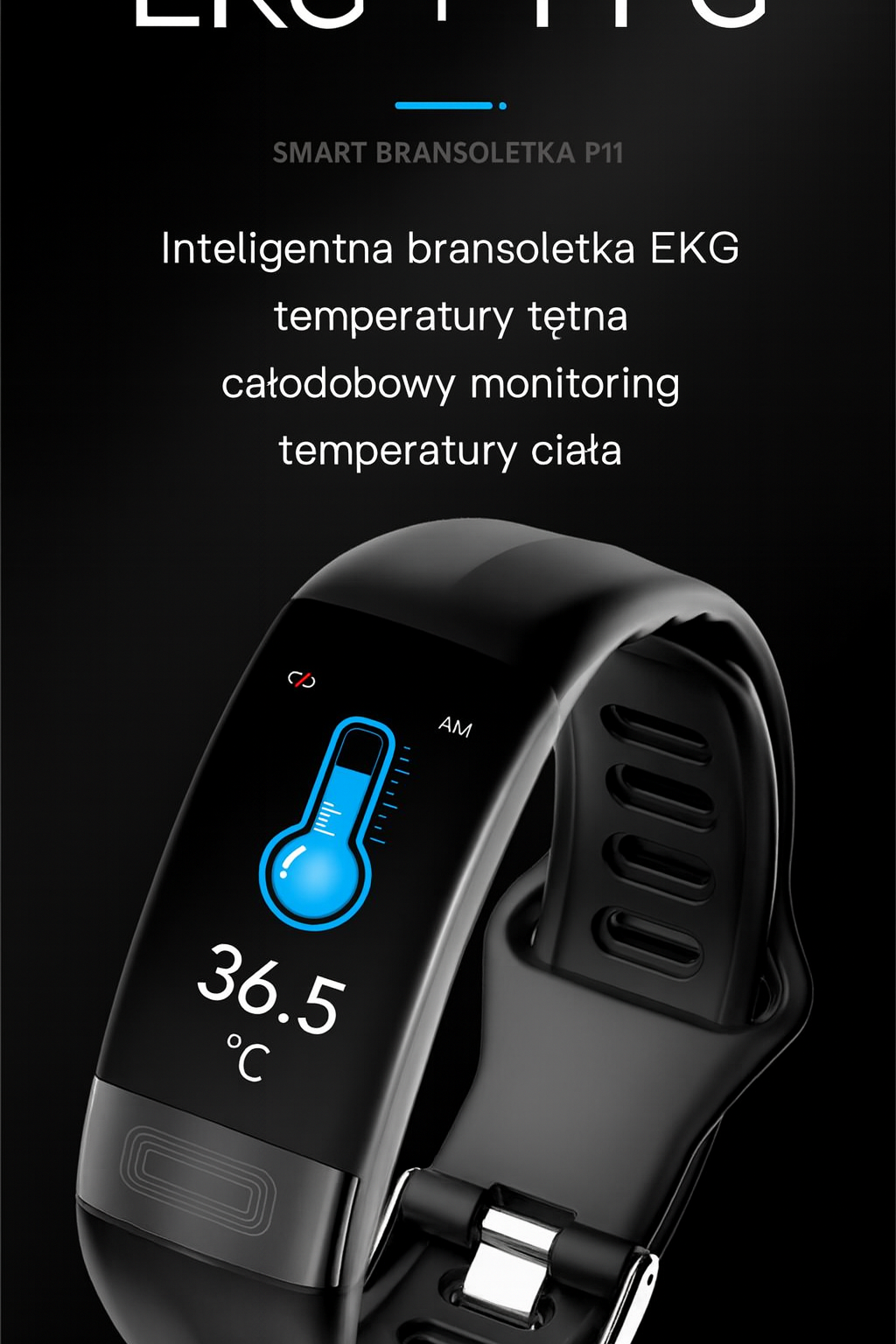 Opaska Sportowa SmartCardio V19 | Monitor PPG i EKG | 0.05 kg 6