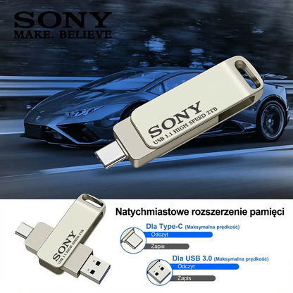 Pamięć Flash USB 3.1 | Podwójne Złącze USB C i USB A | 0,032 kg 6